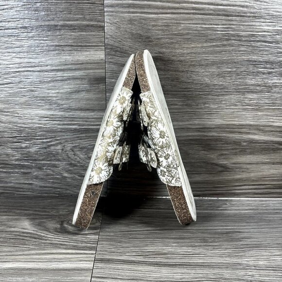 Michael Michael Kors Girls White & Gold Floral Double Strap Sandals Shoe Size 3 - Picture 6 of 8